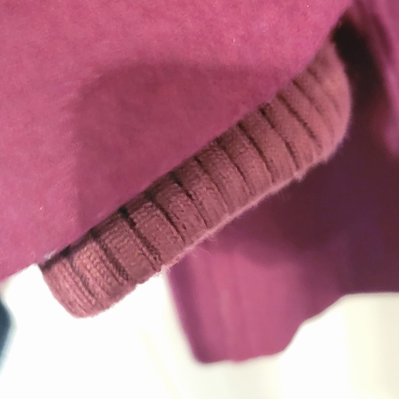 GUESS Double Breasted Wool Blend Peacoat Burgundy / Maroon - Picture 7 of 10